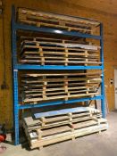 Contents of Pallet Racking Containing Asst. Sized and Color Sheets of Material including MDF, Partic