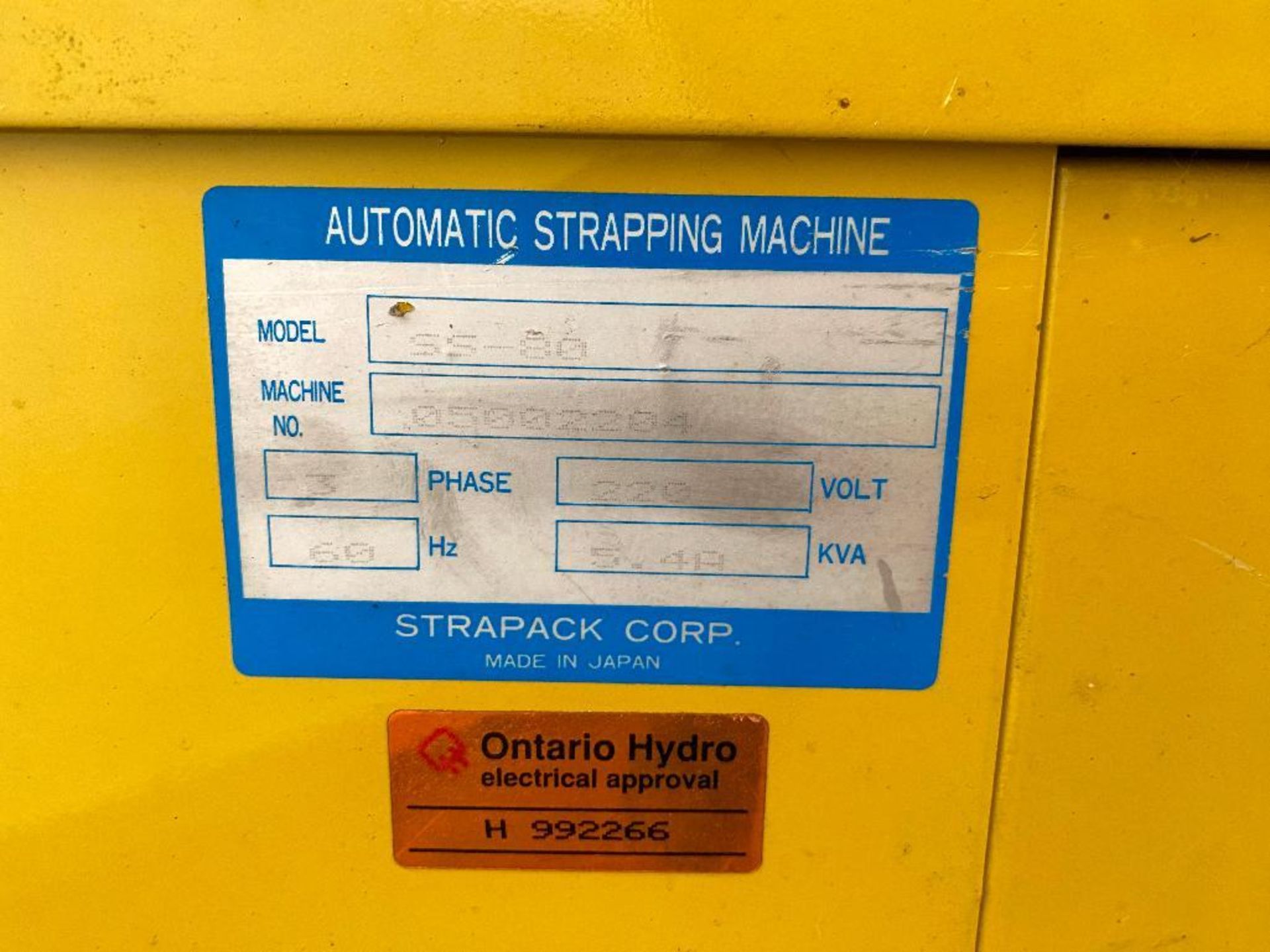 Strapack Corp SS-80 Automatic Strapping Machine, 3PH, 220V, 60Hz - Image 4 of 4