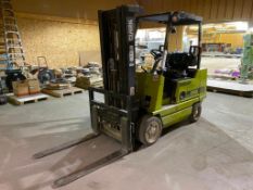 Clark GCX 25E LPG Forklift, 3-Stage, 4,150lb. Capacity, 7,939hrs Showing