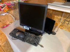 Lot of Dell Computer Monitor, Dell Keyboard, Mouse, and Readaeer Note Mount