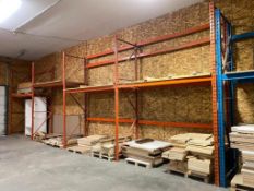 (4) 12.5' X 42" X 9' Sections of Pallet Racking w/ 16-Beams, 5-Uprights