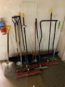 Lot of Asst. Brooms, Shovels, etc.