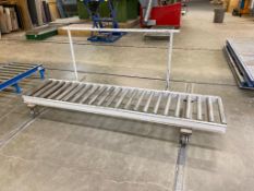 97" X 24" Mobile Roller Conveyor w/ Approx. 33' Track