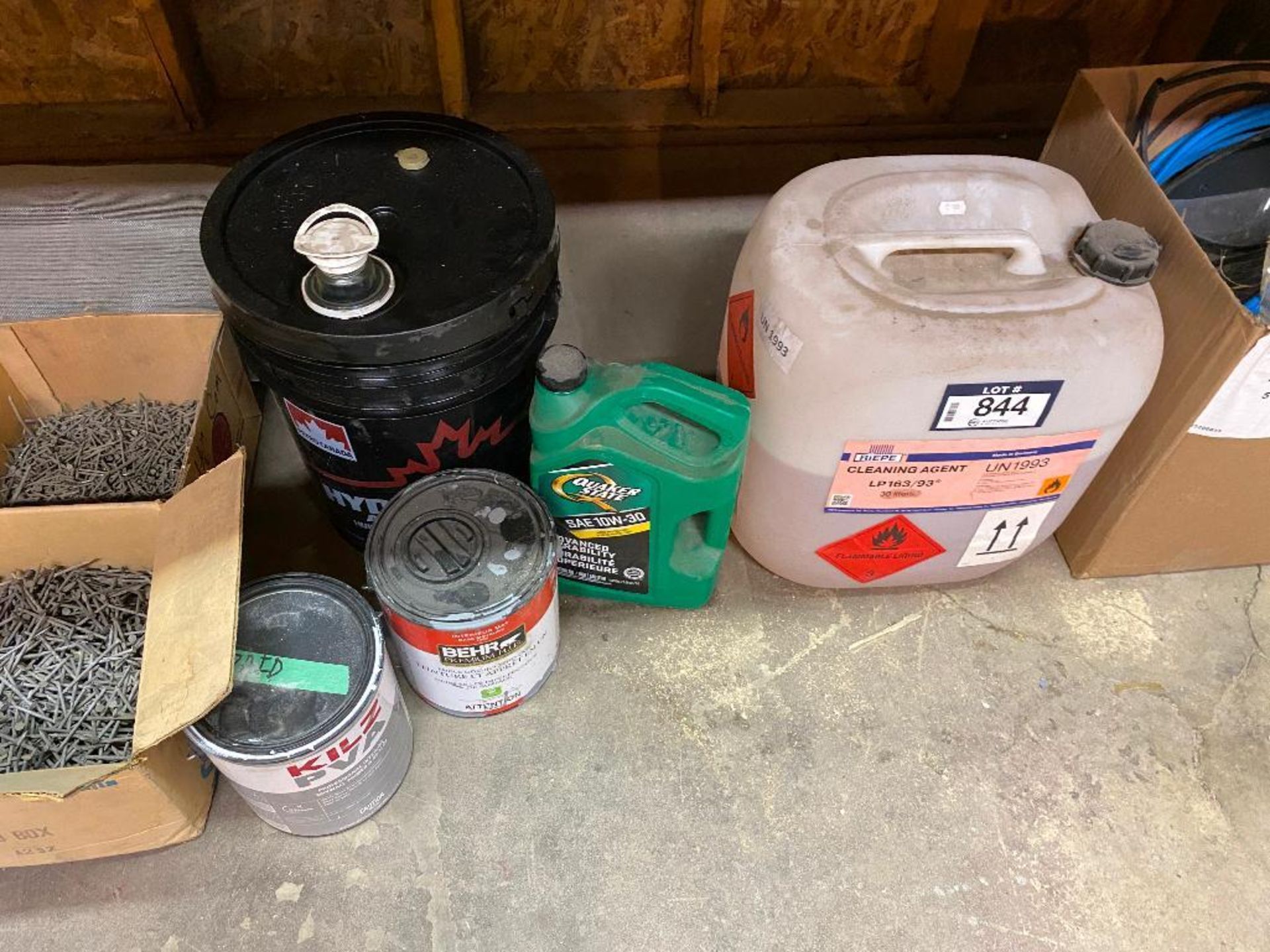 Lot of Asst. Nails, Cat5e Wire, Oils, Paint, Cleaning Agents, etc. - Image 3 of 4