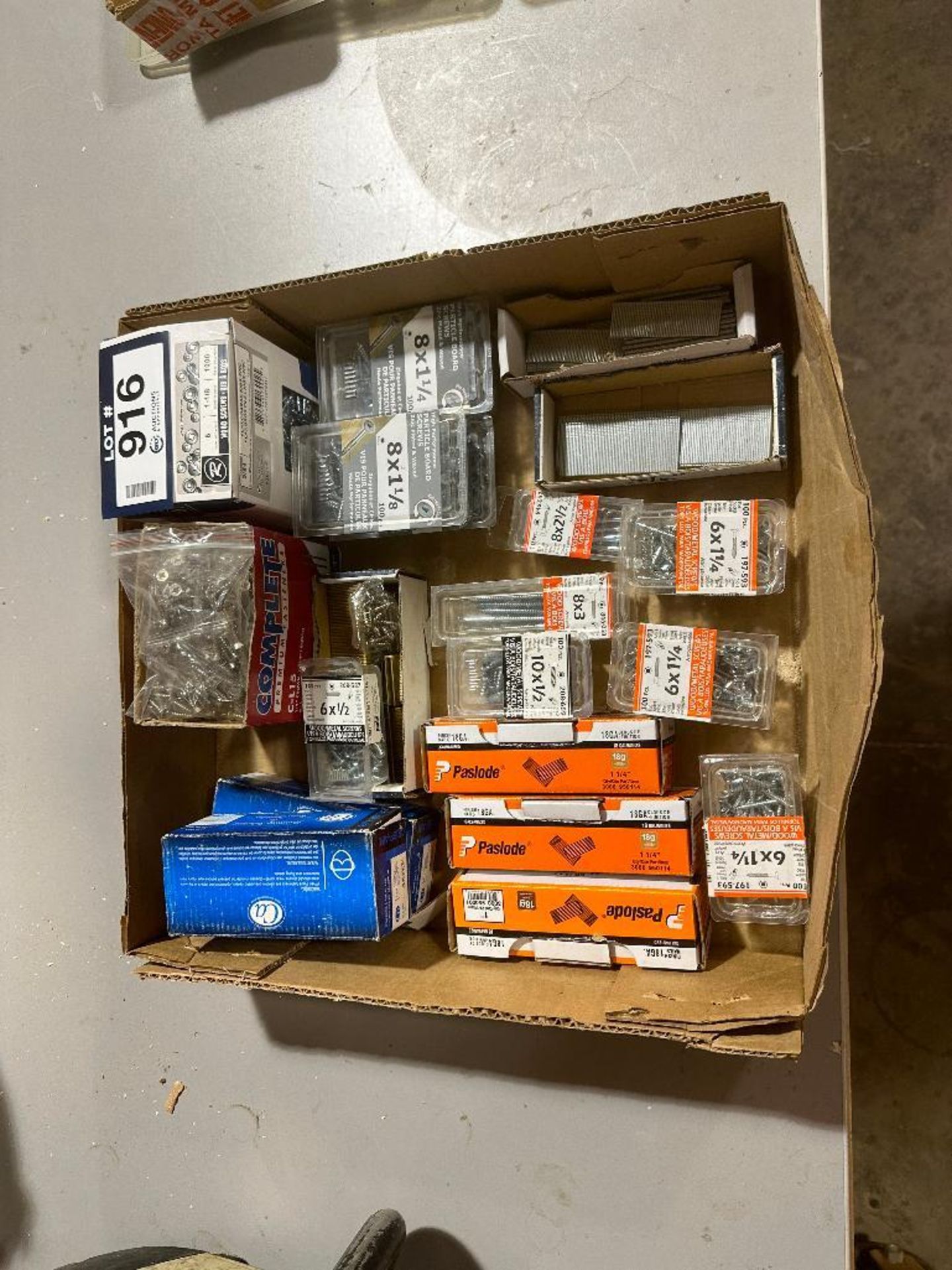 Lot of Asst. Fasteners including Screws, Crown Nails, Finishing Nails, etc. - Image 2 of 3