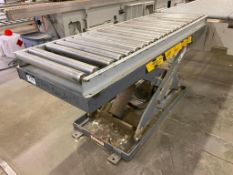 72" X 24" X 48" Hydraulic Scissor Lift Rolling Conveyor