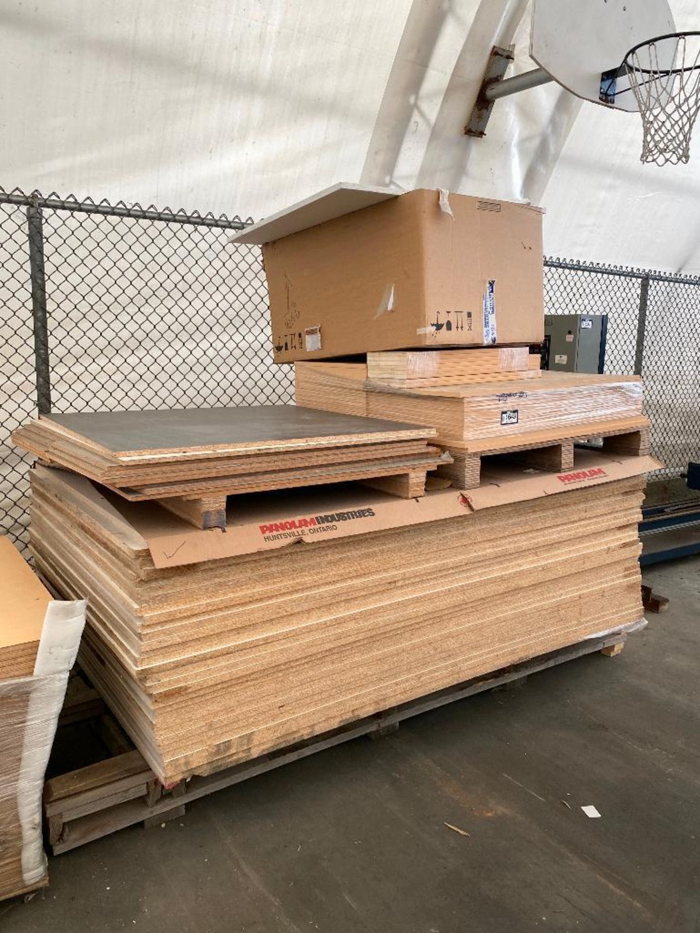 Lot of Material including Approx. (2) Asst. 61" X 97" X 1" Melamine Sheets and Asst. Panels - Image 2 of 5