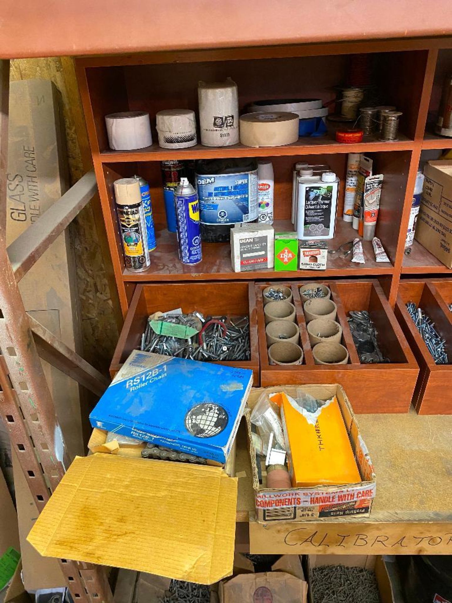 Lot of (2) Shelves w/ Asst. Nuts, Bolts, Screws, Coolant, Aerosols, etc. - Image 7 of 7