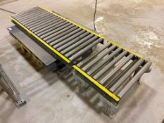 24" X 66" X 47" Hydraulic Scissor Lift Roller Conveyor w/ Swivel and (1) 24" X 22" Conveyor Roller