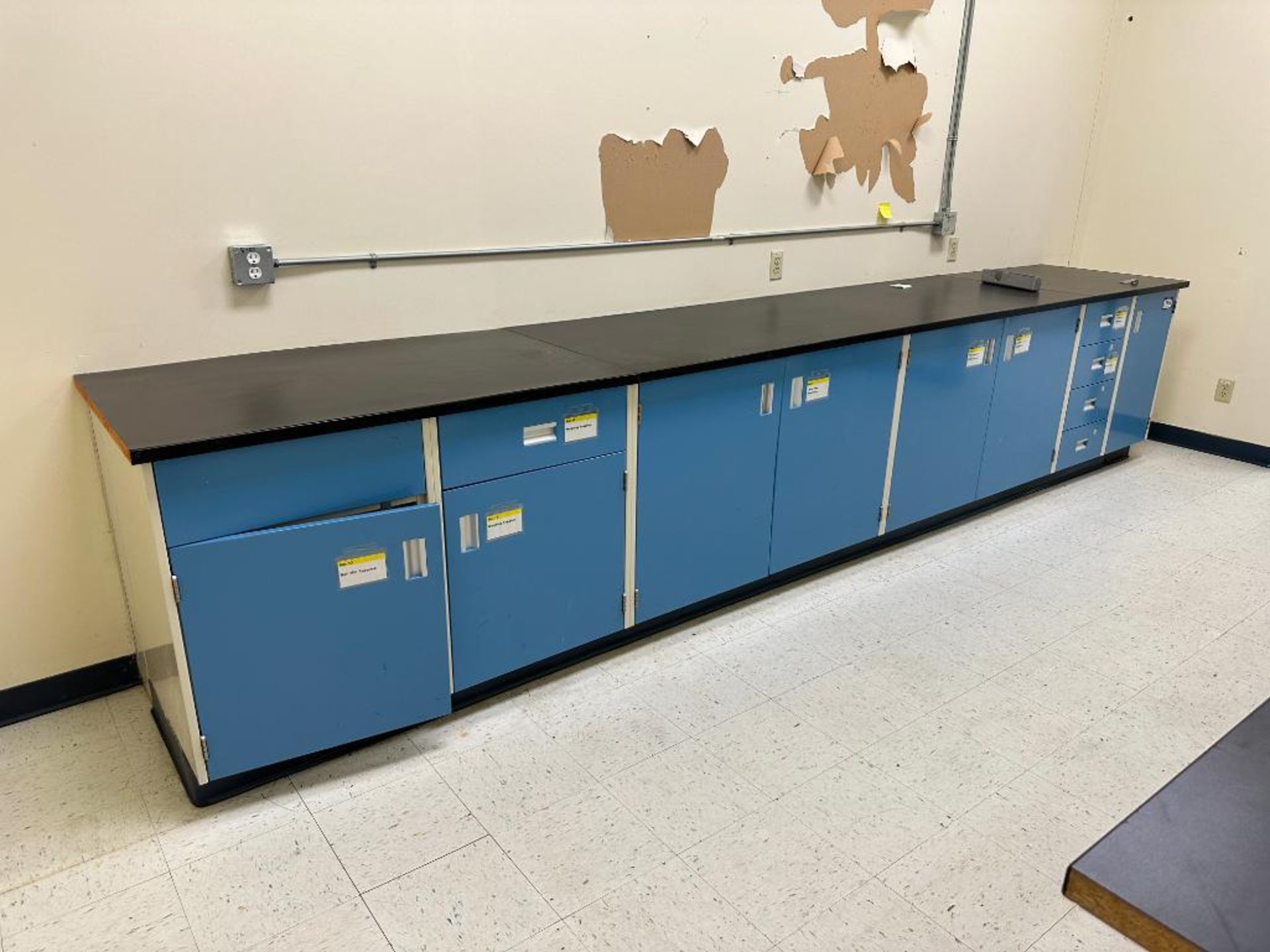 118" Mott Laboratory Work Bench with Metal Cabinets - Image 2 of 2