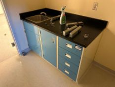 60" Mott Laboratory Work Bench with Stainless Steel Sink & Metal Cabinets