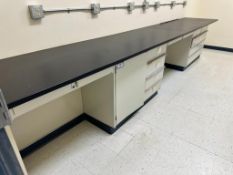 118" Laboratory Work Bench with Metal Cabinets