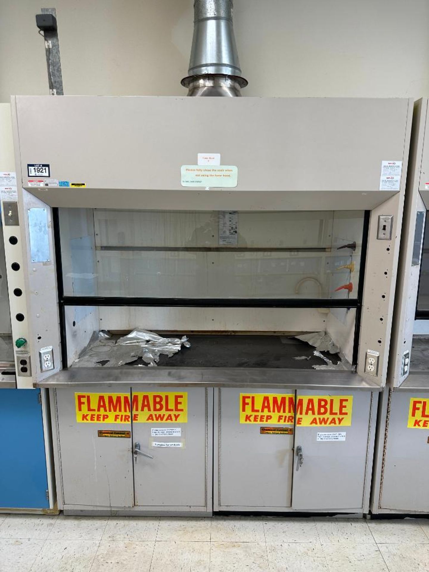 Fume Hood with Flammable Storage Cabinets