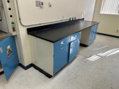 121" Mott Laboratory Work Bench with Metal Cabinets