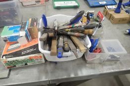 Lot of Asst. Fasteners, Files, Allen Wrenches, Scrapers, etc.