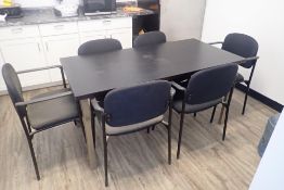 Lot of Dining Table and (6) Side Chairs.