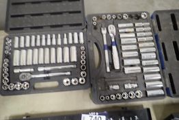 Lot of (2) Imperial and Metric Socket Sets.