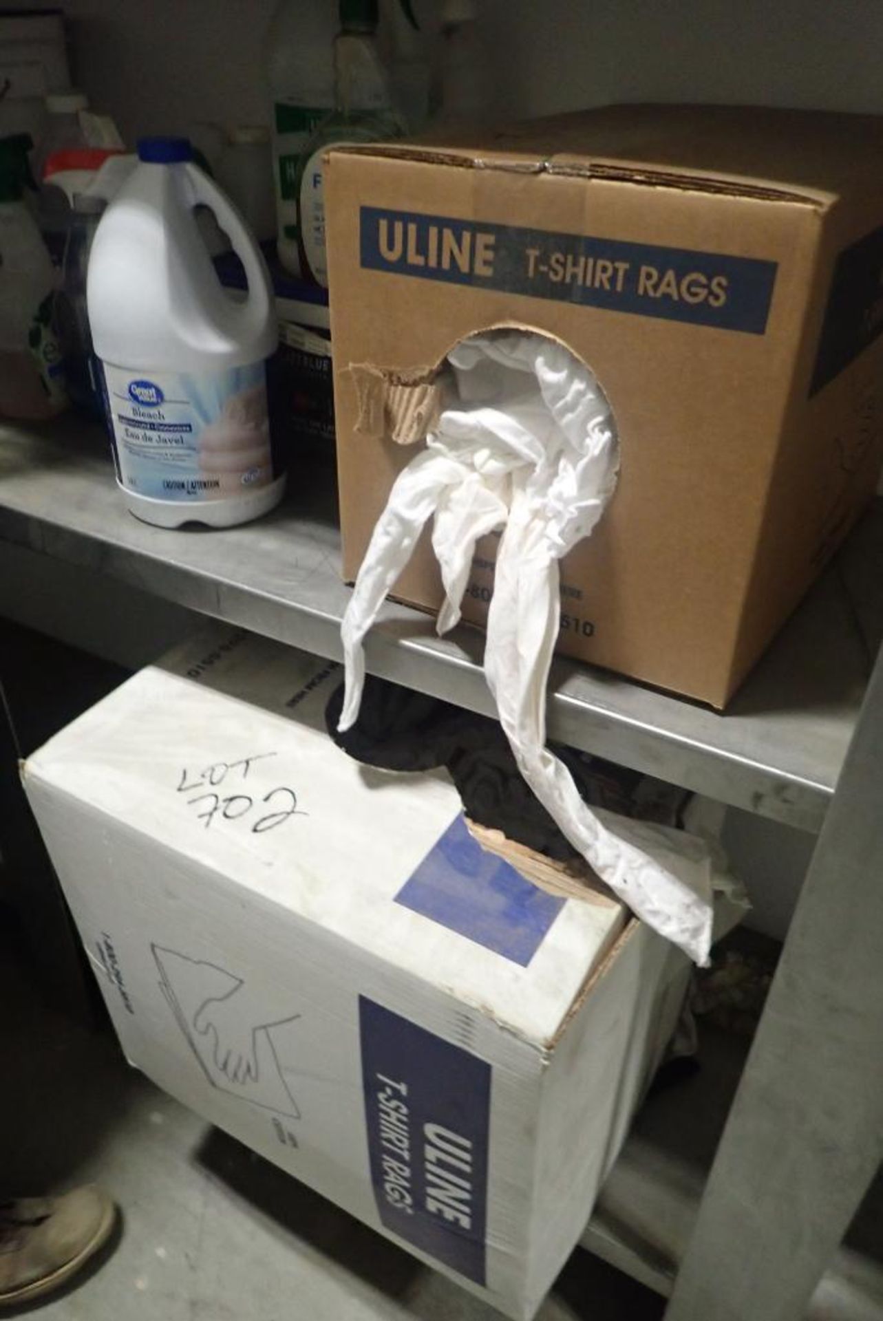 Lot of 2 and 1/2 Buckets Quick-Sorb Oil Dry, Asst. Cleaning Supplies, Shop Rags, etc. - Image 2 of 4