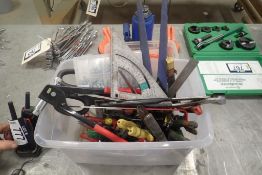 Lot of Asst. Nipples, Rivet Tool, Pliers, Crimpers, Shears, etc.