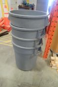 Lot of (5) Rubbermaid Garbage Cans.