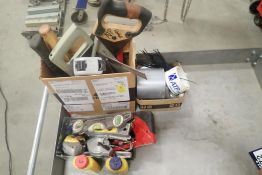 Lot of Asst. Saws, Hammers, Levels, Staplers, Packing Supplies, Chalk Lines, etc.