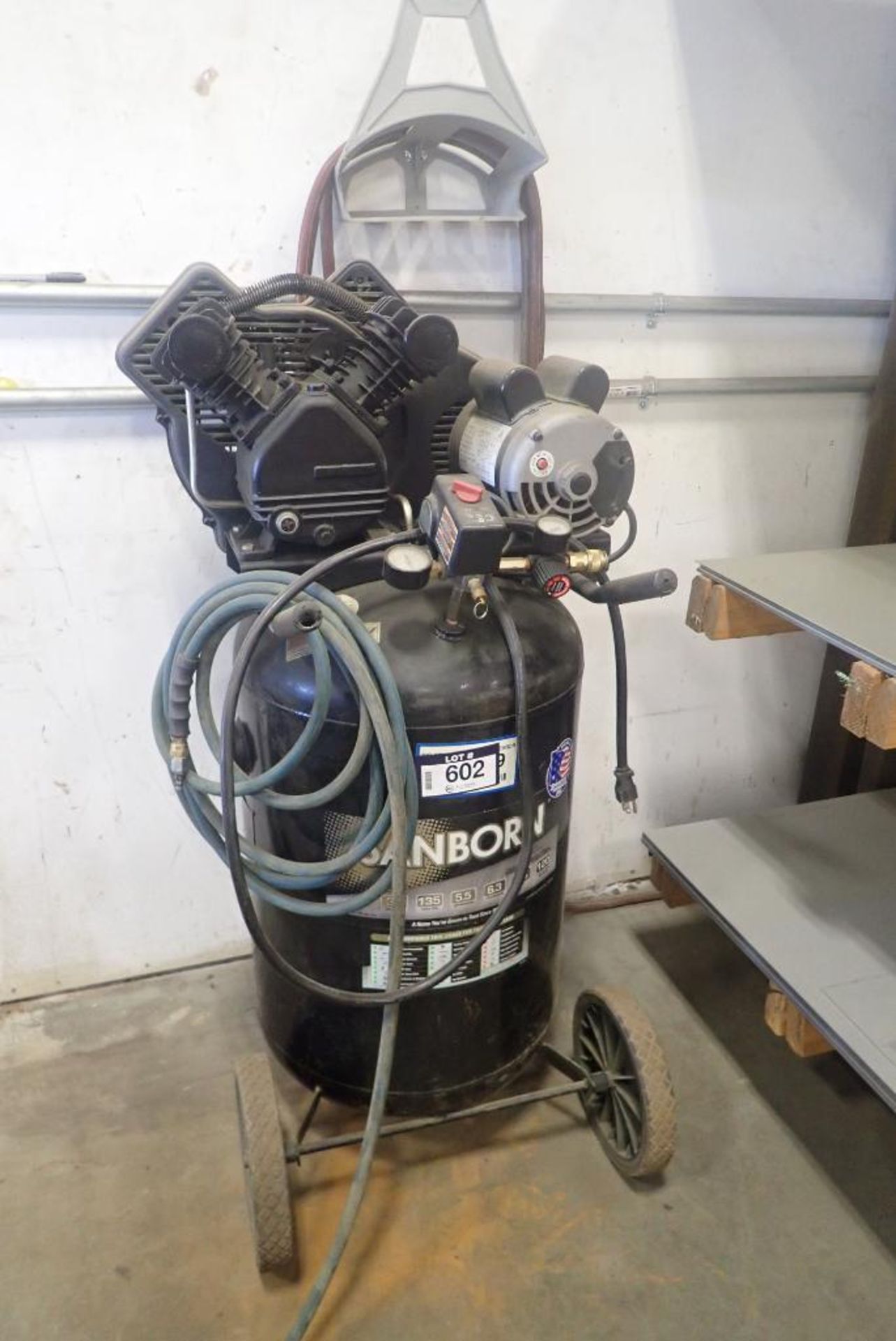 Sanborn SLC1683066 Twin Head Air Compressor.