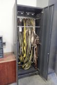 Lot of ProSlat 2-door Enclosed Storage Cabinet w/Asst. Nylon and Cable Lifting Slings.
