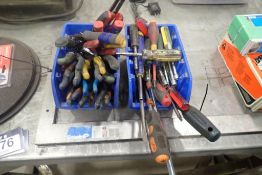 Lot of Asst. Screwdrivers, Nutdrivers, Pliers, Squares, etc.