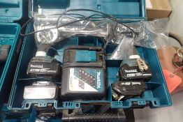 Lot of Makita LXDT04 1/4" 18v Cordless Impact and Makita DHP481 1/2" 18v Cordless Hammer Drill.