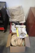 Lot of Asst. Commercial Painting Supplies, Drop Sheet, Brushes, Putty Tape, etc.