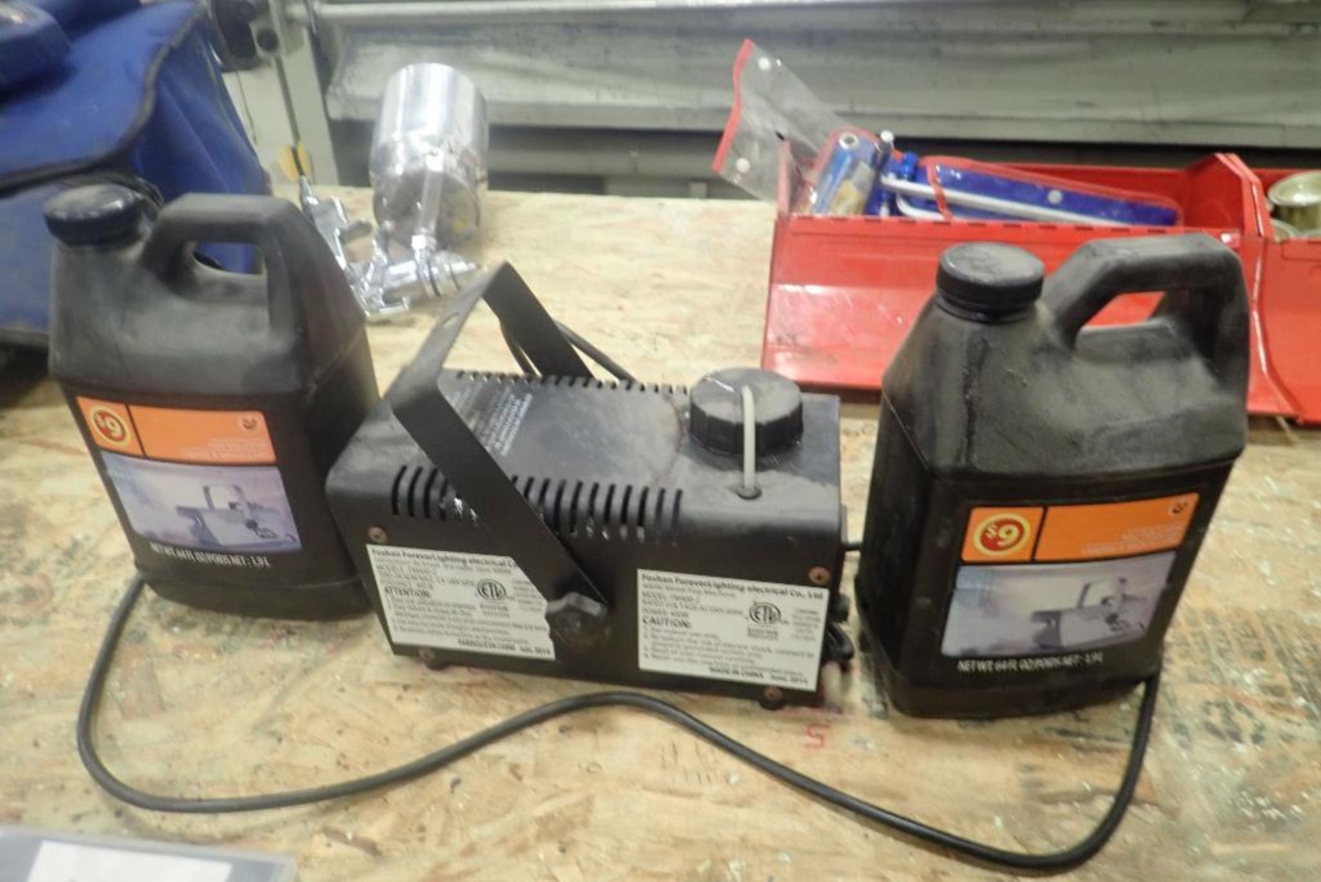 Lot of Foshan Forever Lighting FM400-2 Fog Machine and 1 and 1/2 Jugs Fog Solution.