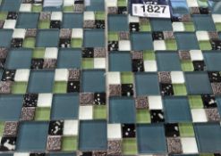 Lot of Approx. (26) Boxes- 286sq ft SB094 Glass Mosaic Metal Inserts 12x12 Tile.