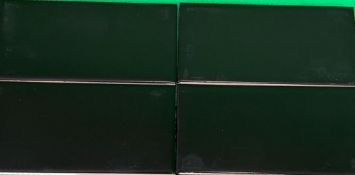 Lot of Approx. (68) Boxes-1,292sq ft Matte Black 3x6 Ceramic Subway Wall Tile.