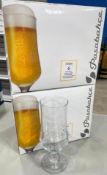 2 BOXES OF PASABAHCE 12 OZ. MALDIVE TULIPE BEER GLASSES, 6/BOX - NEW