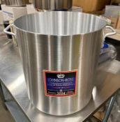 40QT PREMIUM ALUMINUM STOCK POT, JOHNSON ROSE 65540 - NEW