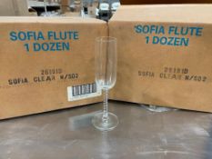 2 CASES OF SOFIA FLUTE GLASSES - 12/CASE - NEW