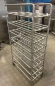 8 TIER STAINLESS STEEL MOBILE PLATTER CART