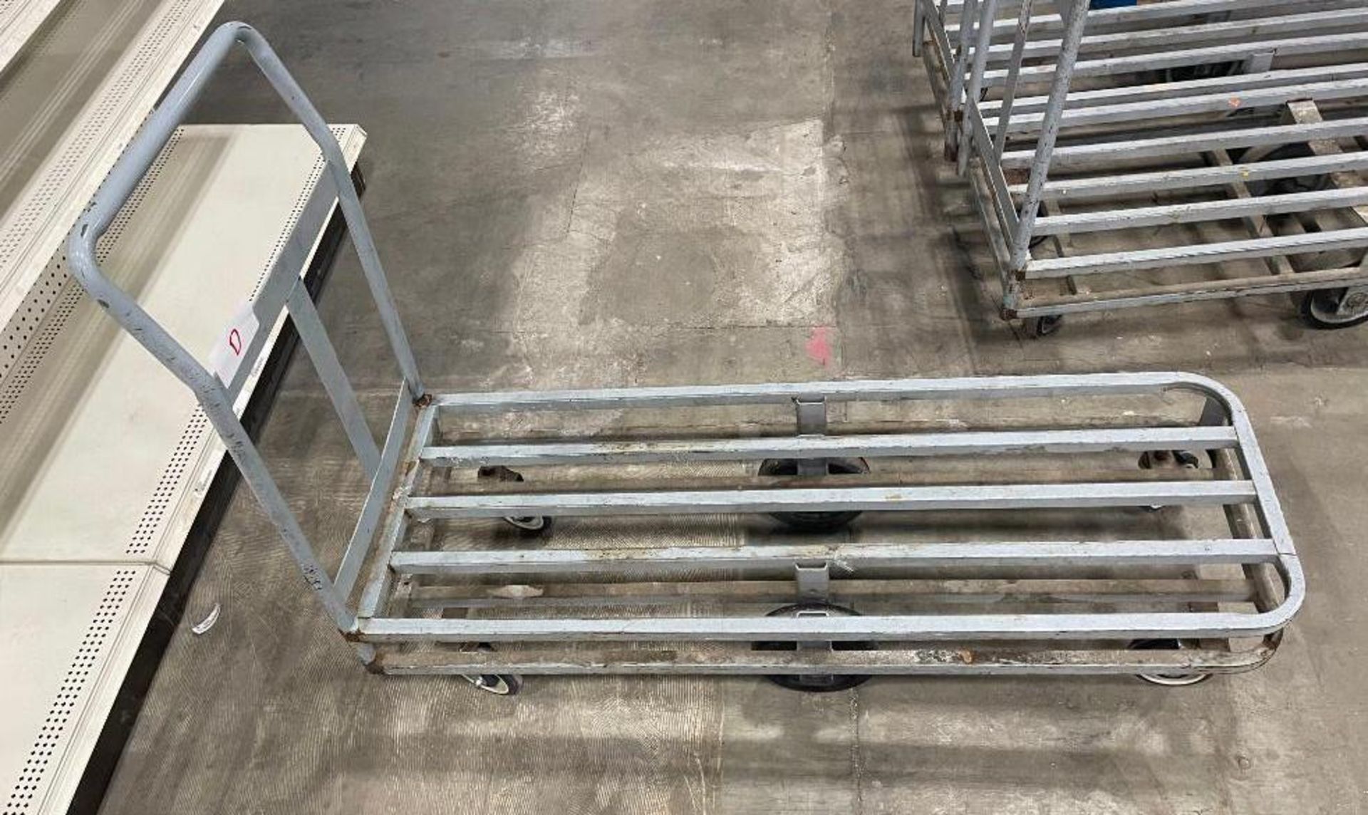 GREY STEEL WAREHOUSE STOCKING CART