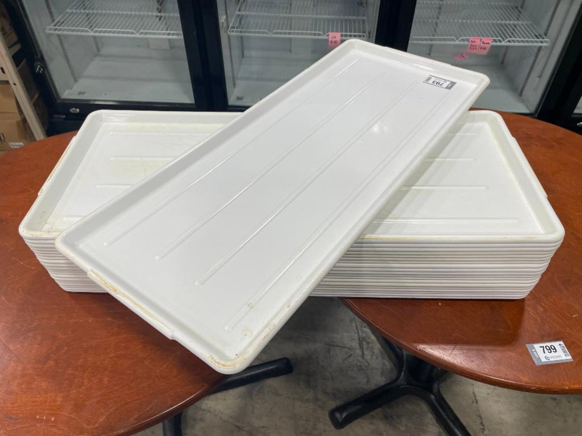 LOT OF APPROX. (20) 30" X 12.5" PLASTIC TRAYS