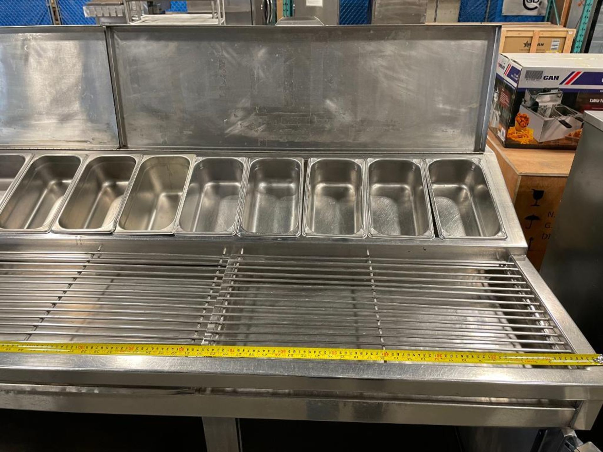 AERO MANUFACTURING CUSTOM 137" REFRIGERATED PIZZA PREP STATION - Image 10 of 18