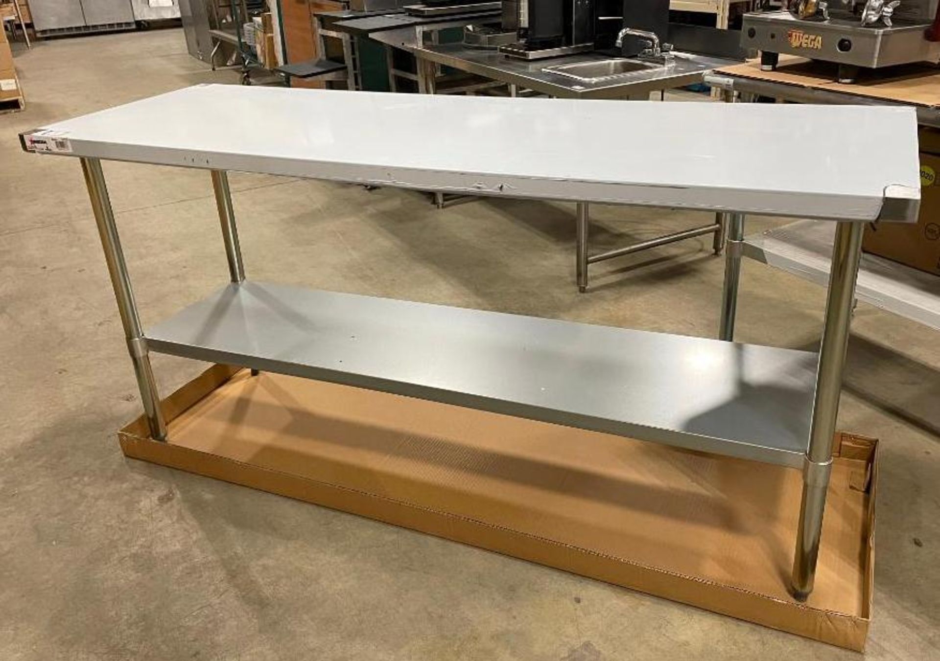NEW 72" X 24" STAINLESS STEEL WORK TABLE
