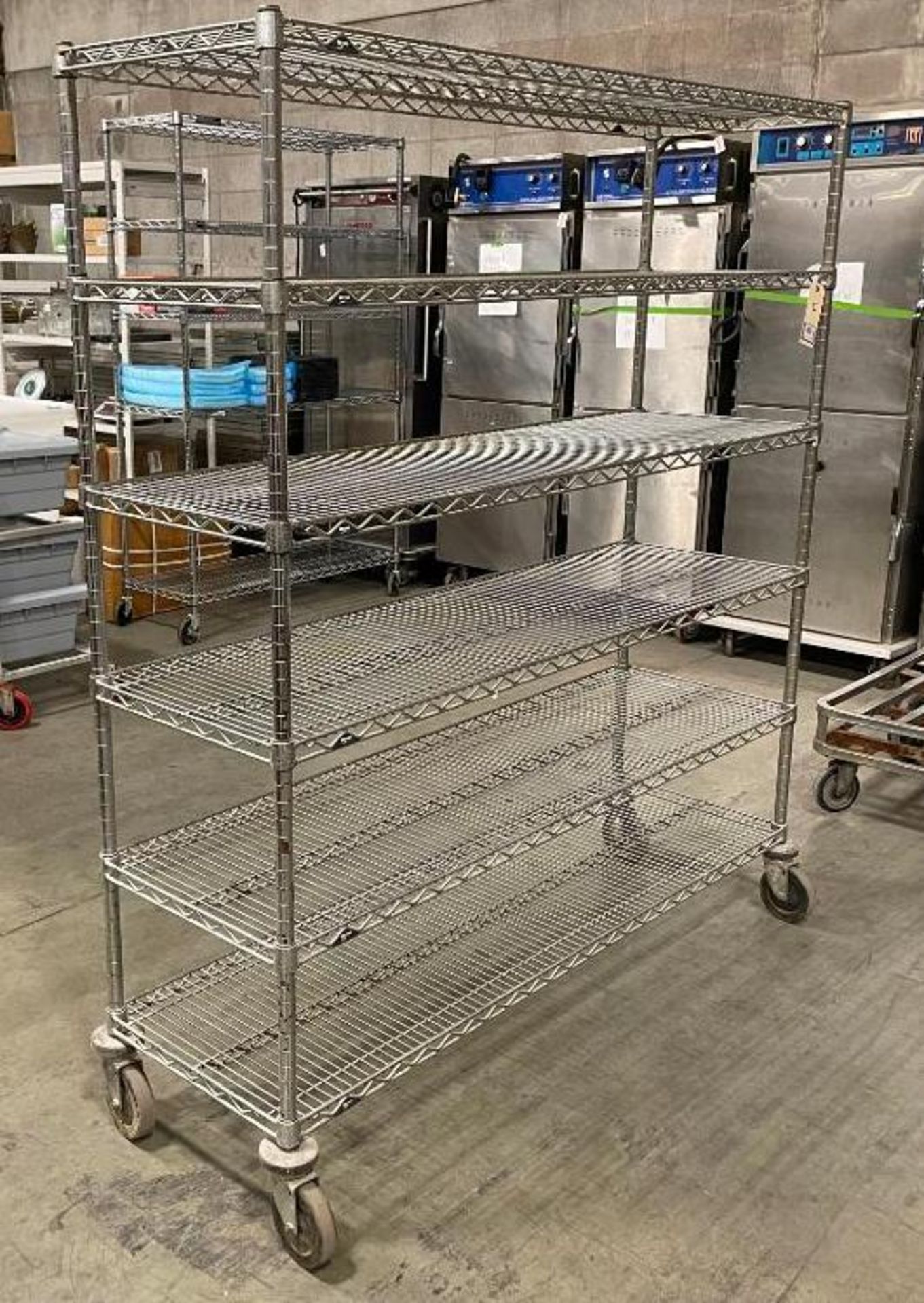 6 TIER WIRE CHROME STORAGE RACK - Image 2 of 4