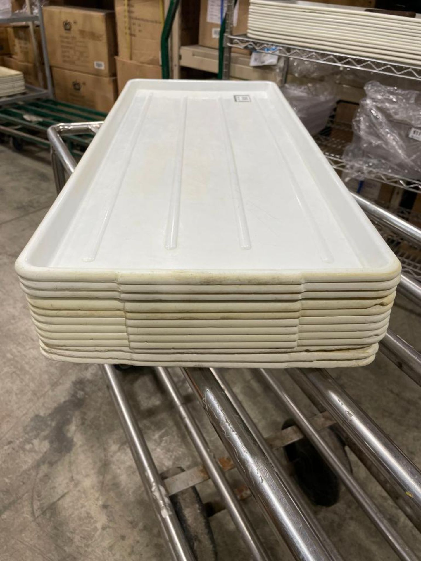 LOT OF APPROX. (12) 30" X 12.5" PLASTIC TRAYS - Image 3 of 3