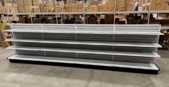 16' DOUBLE SIDED SLATWALL GONDOLA SHELVING