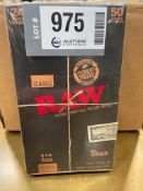 NEW BOX OF RAW 1-1/4 BLACK CLASSIC NATURAL UNREFINED ROLLING PAPERS