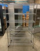 6 TIER CHROME WIRE STORAGE RACK