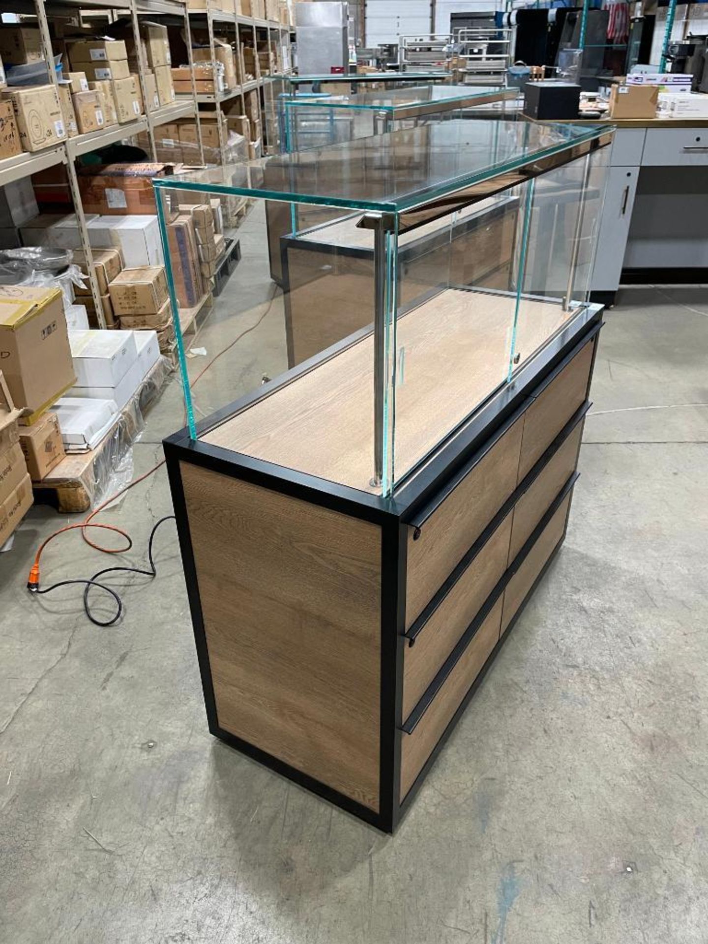VISUAL ELEMENTS CUSTOM 48" X 20" DISPLAY CASE WITH 4-DRAWERS AND LIGHTING - Image 10 of 11