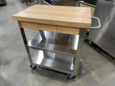 MAPLE TOP FOOD PREPARATION TABLE AND CART - OMCAN 41516