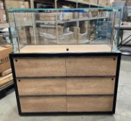 VISUAL ELEMENTS CUSTOM 48" X 20" DISPLAY CASE WITH 4-DRAWERS AND LIGHTING