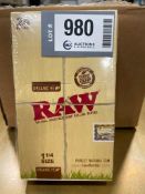 NEW BOX OF RAW 1-1/4 ORGANIC HEMP NATURAL UNREFINED ROLLING PAPERS